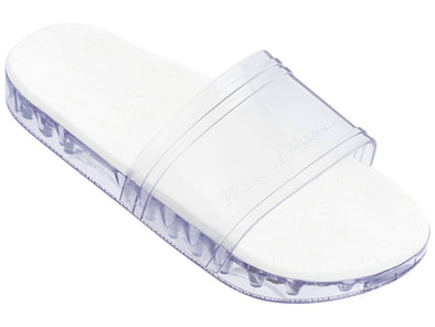 casual stylish slippers for women, white slides