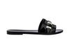 black flat sandals designer