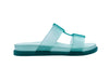 slippers clear, slippers green